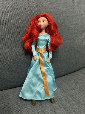 Disney Merida Doll in Aqua Dress with Gold Sash